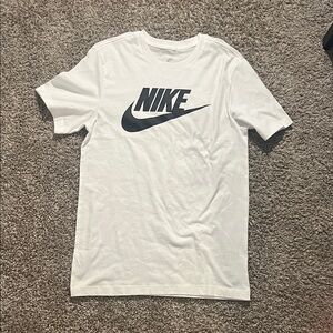 Nike Men's White Tee with Black Logo